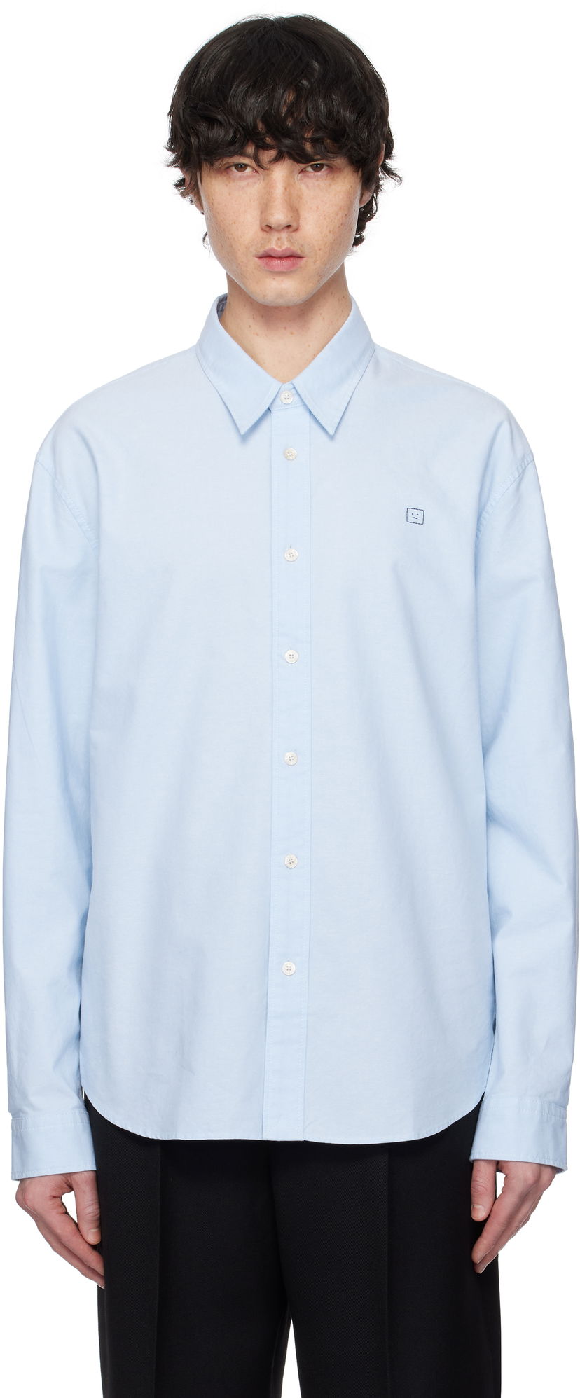 Košulja Acne Studios Acne Studios Button-Up Shirt Plava | CB0096-