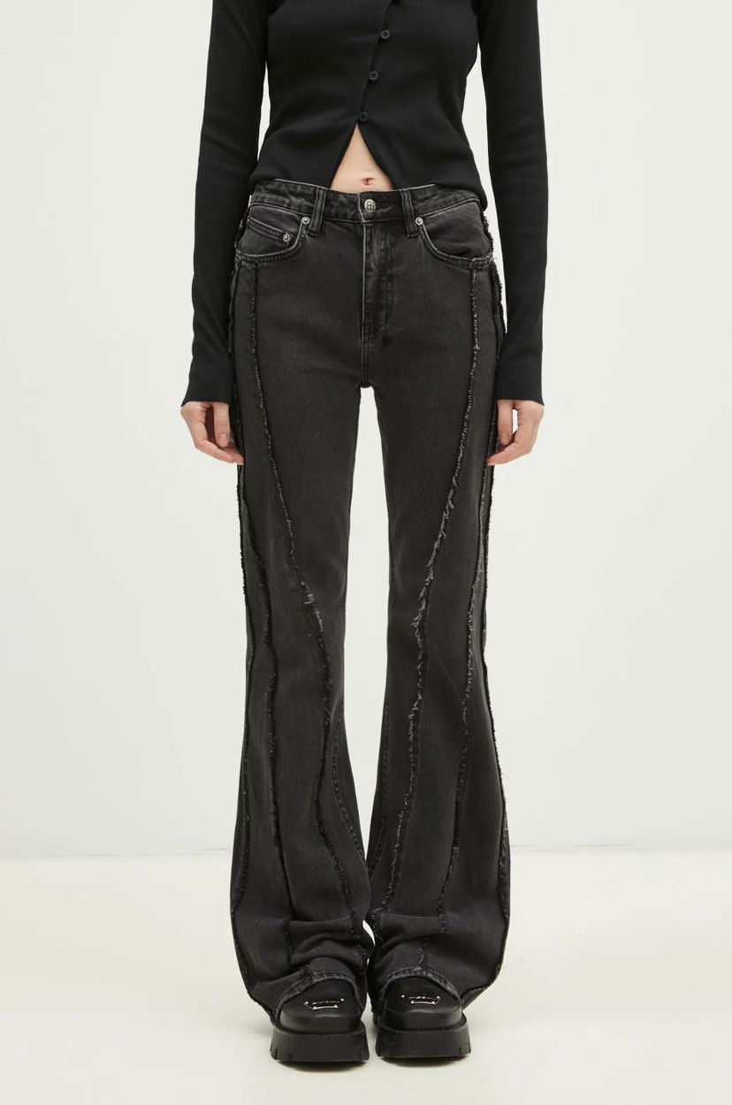 Jeans Ksubi KSUBI Soho Haunt High-Waisted Flare Jeans Crna | WPS25DJ003