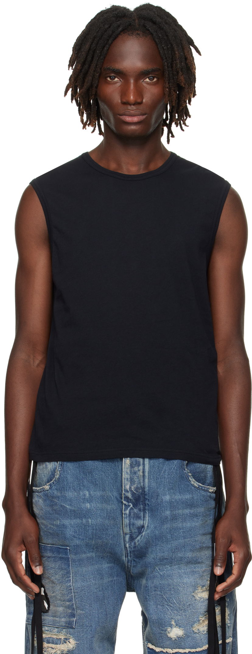 Majica bez rukava Ann Demeulemeester Ann Demeulemeester Ysewijn 'Eternal Roses' Tank Top Crna | B0012882-FA206-099