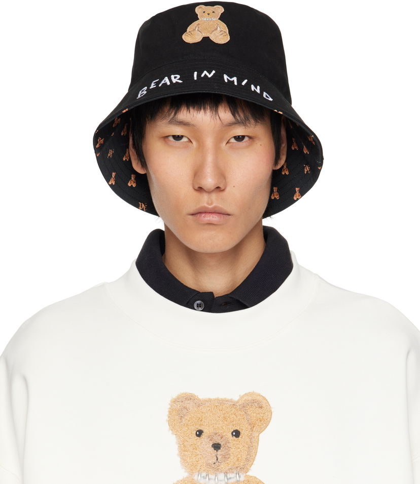 Šešir Palm Angels Palm Angels 'Bear In Mind' Bucket Hat Crna | PMLA039S25FAB0031060