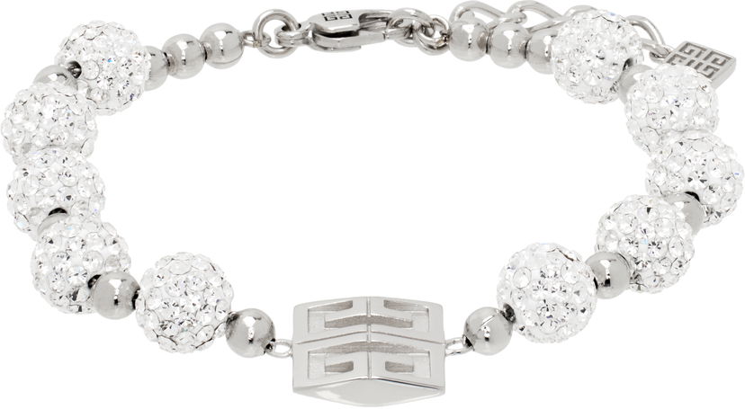 Narukvica Givenchy Crystal Embellished 4G Logo Charm Bracelet Metalik | BF20HPF05M040