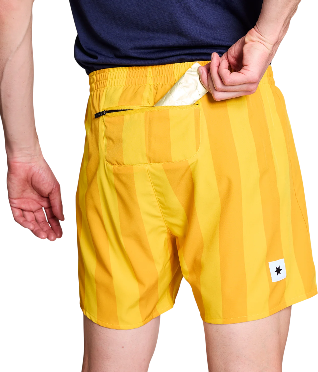 Kratke hlače Saysky Saysky Stripe Pace 5" Shorts Žuta | nmrsh21c-008, 1