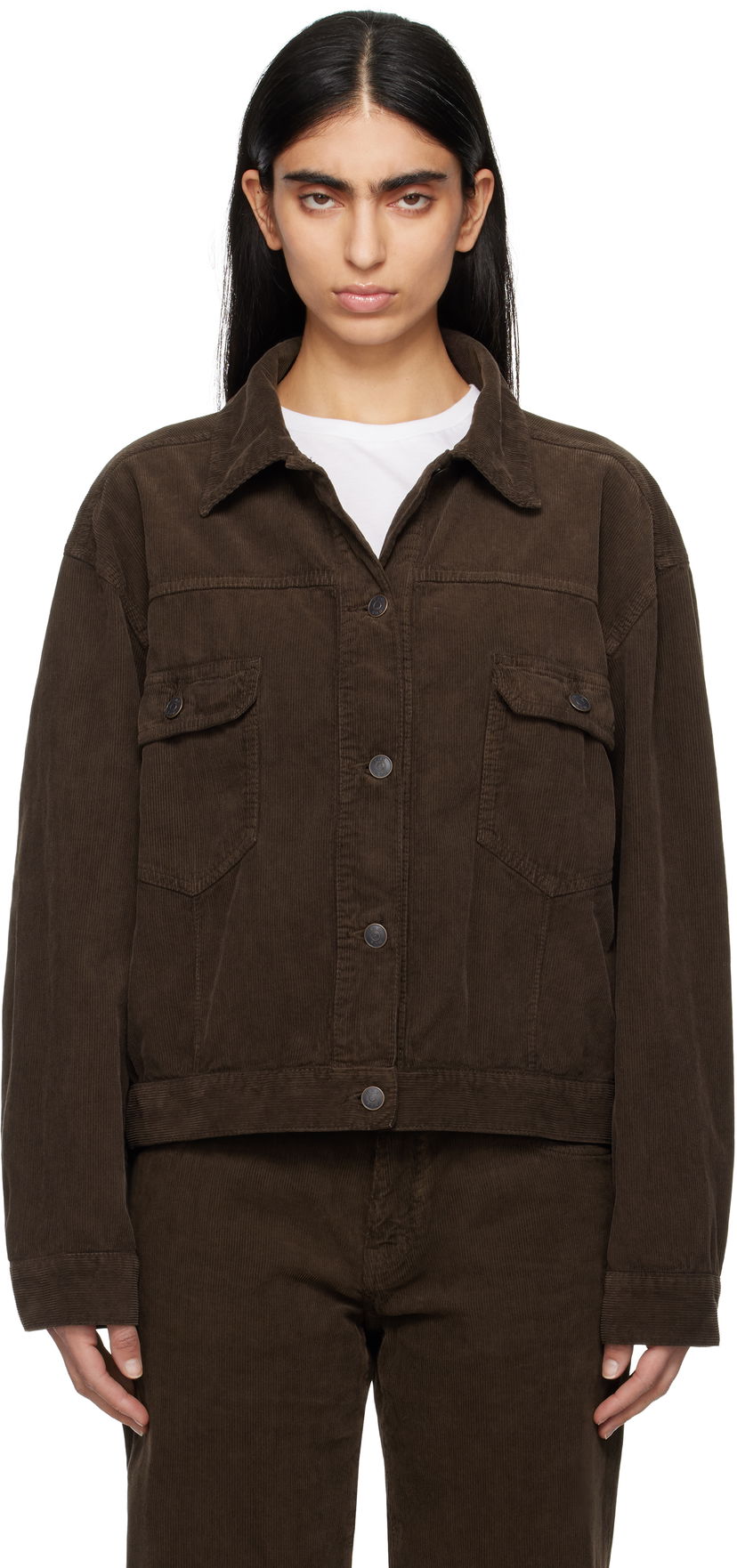 Jakna The Row The Row Ness Corduroy Jacket Smeđa | 7552-W3724