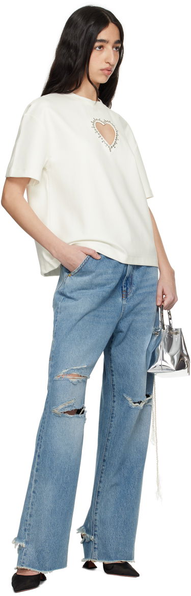 Majica kratkih rukava Area AREA Crystal Heart Cutout Relaxed T-Shirt Bijela | 0000TS0026FA01, 3