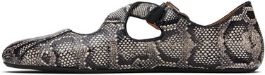 Tenisice i cipele Alaïa ALAÏA Criss Cross Snake Ballerina Flats Crna | AA3A046I054, 2