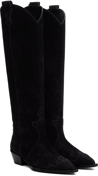 Odjeća Aeyde Aeyde Aruna Suede Cowboy Tall Boots Crna | A11-KB-ARUP40CH-223-800-022, 3