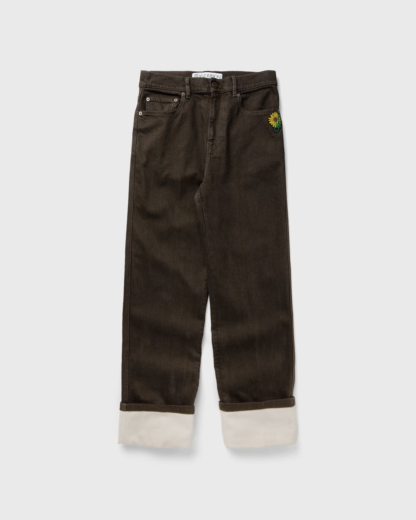 Jeans JW Anderson CONTRAST TURN UP JEANS Jeans Smeđa | DT0100-PG1673-958