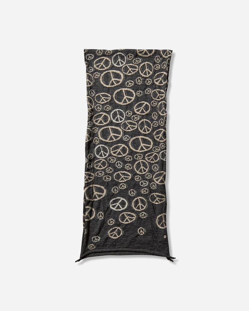 Šal KAPITAL Fulling Wool Peace Mark Happy Scarf Višebojno | EK-1819XM BLACK