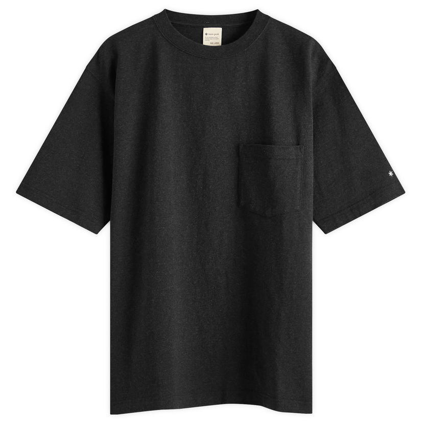 Majica kratkih rukava Snow Peak Recycled Cotton Heavy Pocket T-Shirt, Size Large Crna | TS-22SU401R-BK