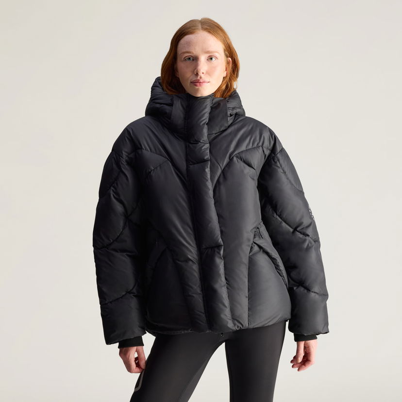 Pernata jakna adidas Performance Mid-Length Puffer Jacket by Stella McCartney Crna | JW2036