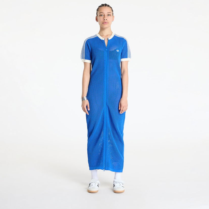 Haljina adidas Originals adidas Originals Premium Crochet Dress Plava | JN3618
