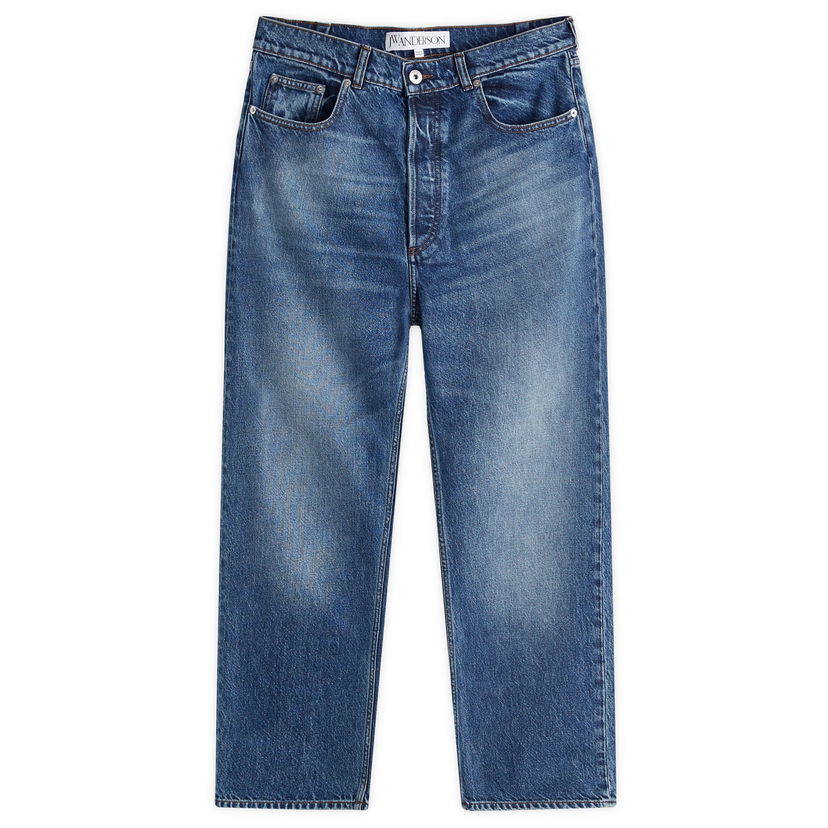 Jeans JW Anderson Cropped Straight Leg Jeans Plava | DT0094-PG1619-844