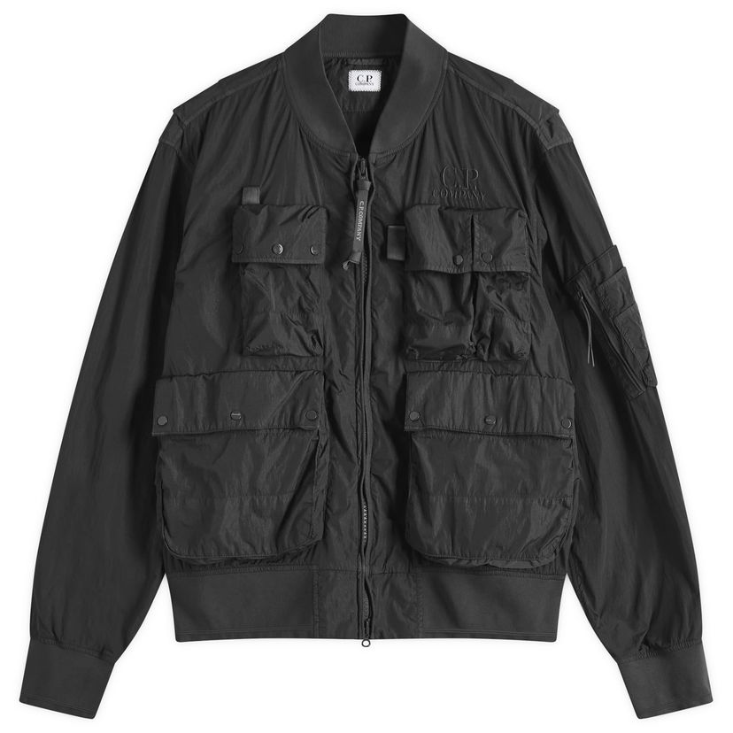 Bomber jakna C.P. Company C.P. Company Chrome-R Multipocket Bomber Jacket, Size Large Crna | 18CMOW010A-005904G-999