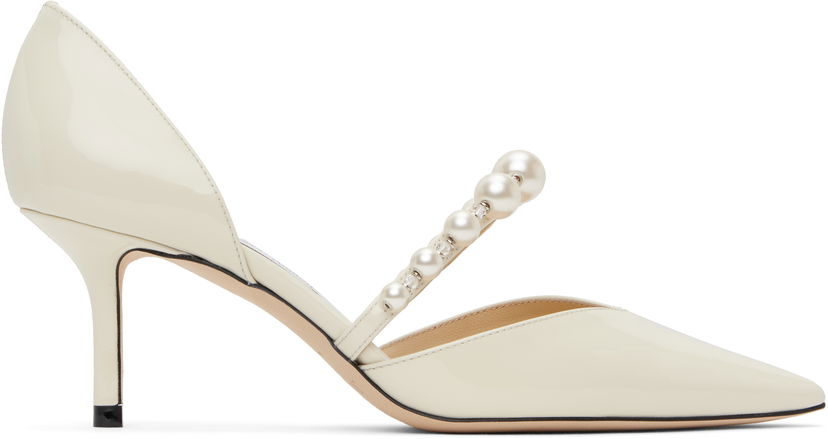 Tenisice i cipele Jimmy Choo Jimmy Choo Aurelie 65 Pearl Strap Pumps Bijela | AURELIE 65