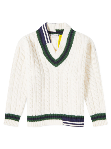 Džemper Moncler Genius x Palm Angels x V-Neck Knit Bijela | 9D000-M1241-01-088
