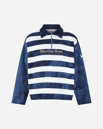 Polo majica Martine Rose Zip up Polo Tamnoplava | MRSS24632B