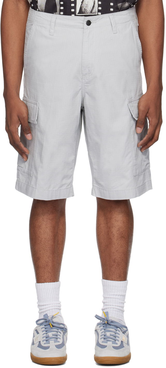 Kratke hlače Carhartt WIP Regular Fit Cargo Shorts Siva | I028246