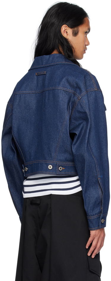 Jakna Jean Paul Gaultier Jean Paul Gaultier Lace-Up Cropped Denim Jacket Plava | 24/30-F-VE067-D015-55, 2
