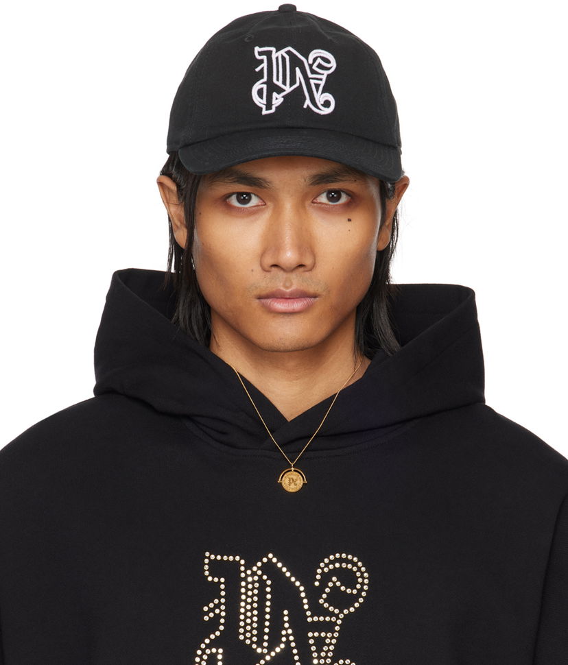 Kapa Palm Angels Monogram Cap Crna | PMLB094R24FAB0121001