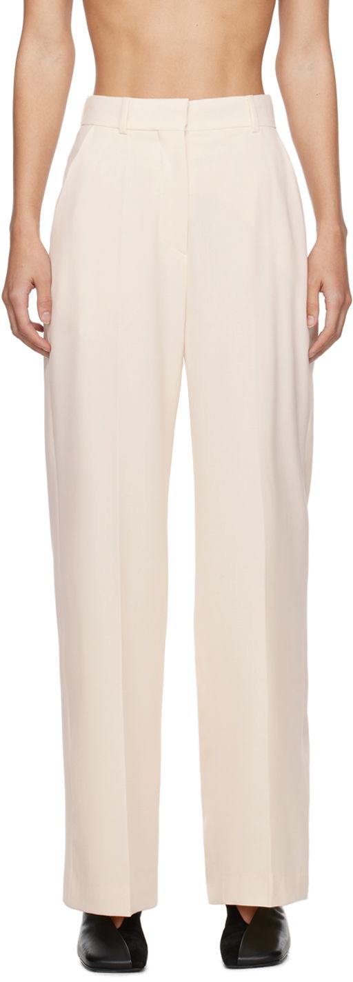 Hlače Nanushka Lanai Trousers Bijela | NW24RSPA01471