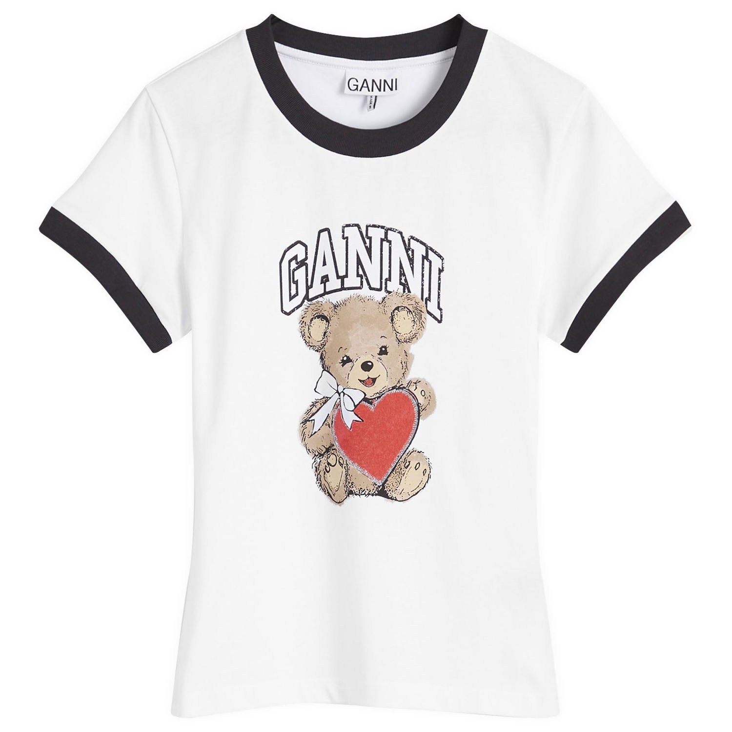 Majica kratkih rukava GANNI Bear Baby T-Shirt Bright White Bijela | T4061-151, 0