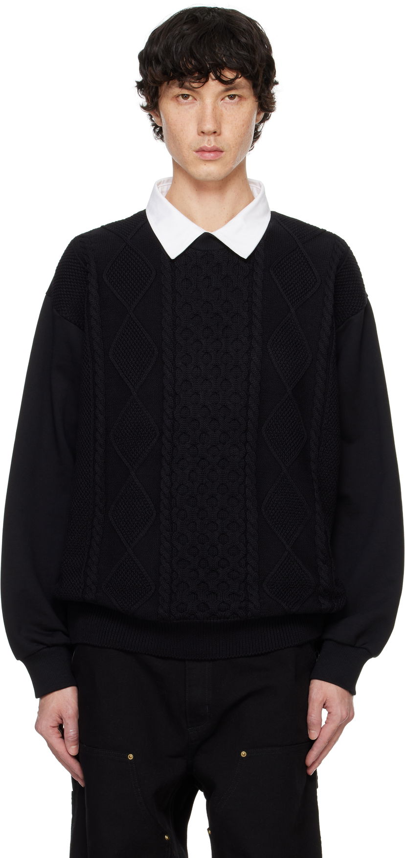 Džemper Carhartt WIP Black Knit Tridon Sweater Crna | I034033