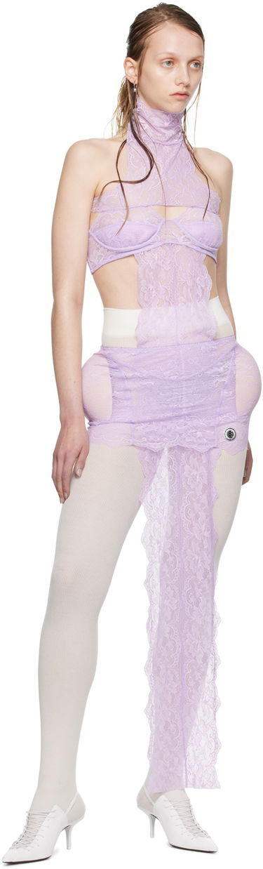 Haljina Jean Paul Gaultier Jean Paul Gaultier Shayne Oliver Edition Lace Minidress Ljubičasta | 24/27-F-RO167P-C047-29, 4