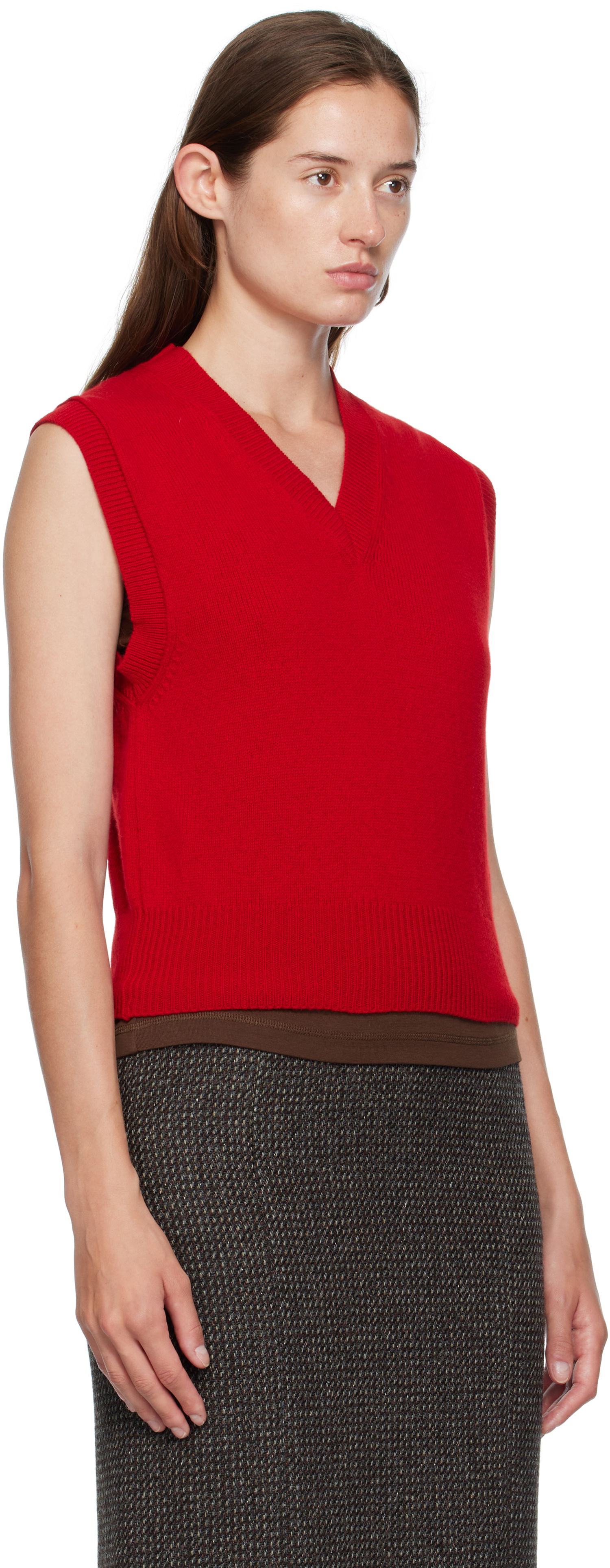 Prsluk &Daughter &Daughter Athea Knit Vest Crvena | HKN03912, 1