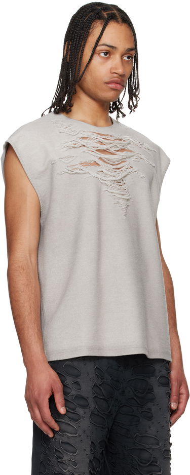Majica bez rukava Diesel Diesel S-Rub-SL Distressed Tank Top Siva | A19115-0PLAI-97C, 1