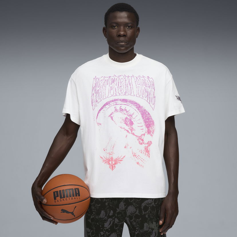 Majica kratkih rukava Puma LaMelo World Tour-nament I T-Shirt Bijela | 632372_01