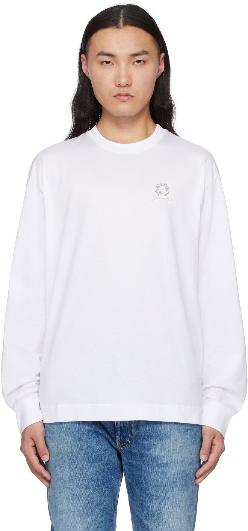 Majica kratkih rukava Givenchy Crystals 4G T-Shirt Bijela | BM71MH3YPP100