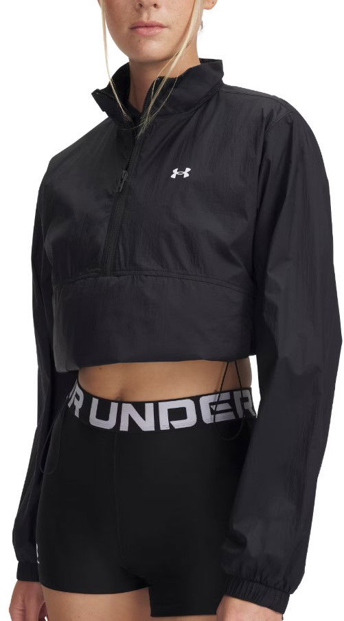 Vjetrovka Under Armour Under Armour UA Rival Woven HZ Anorak Cropped Jacket Crna | 6000279-001