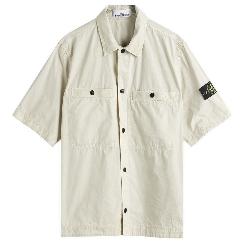 Košulja Stone Island Old Effect Short Sleeve Overshirt, Size Large Bež | K1S151200029-V0195