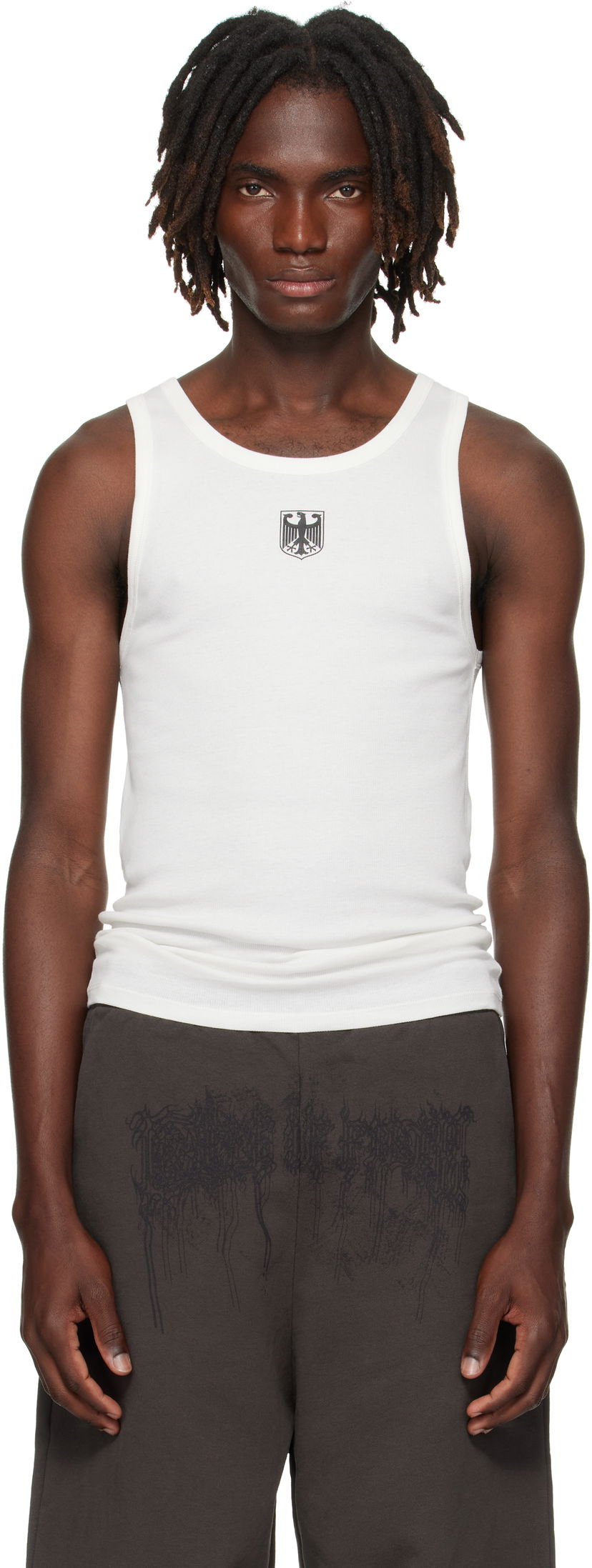 Majica bez rukava VETEMENTS VETEMENTS Eagle Tank Top Bijela | MH76TT320W