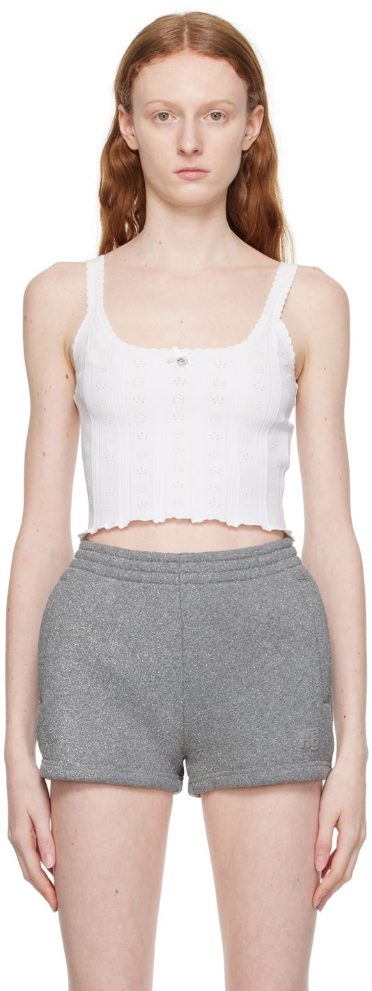 Majica bez rukava Alexander Wang White Hardware Tank Top Bijela | 4KC3231023