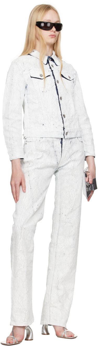 Jeans Maison Margiela MM6 Maison Margiela 5 Pocket Cracked Jeans Bijela | S62LB0185 M30028, 3