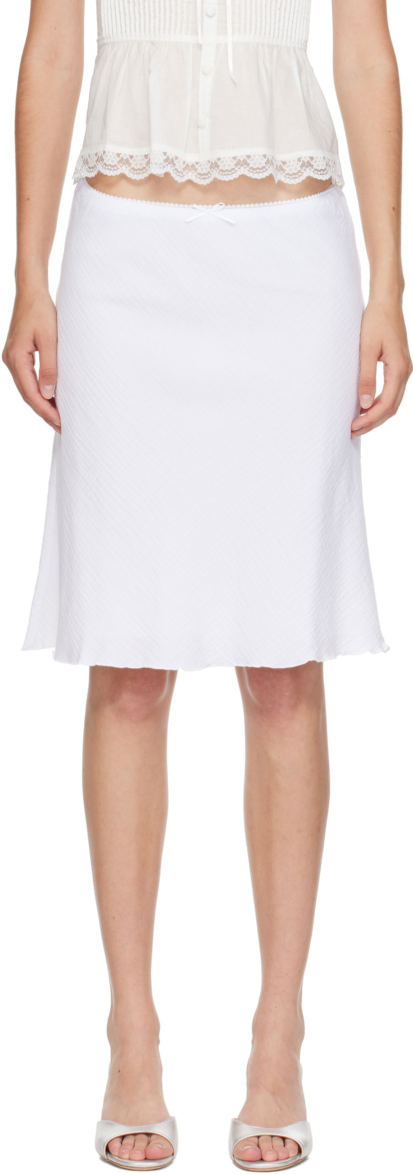 Suknja GUIZIO Guizio Paloma Midi Skirt Bijela | P25338W157
