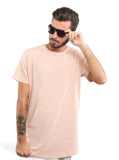 Majica kratkih rukava Urban Classics Shaped Long Tee Ružičasta | TB638 pink