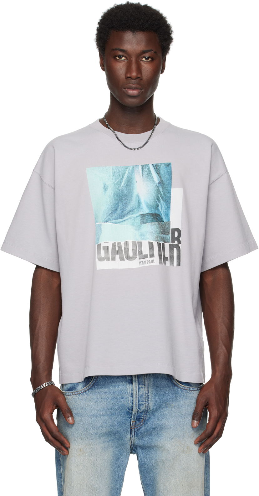 Majica kratkih rukava Jean Paul Gaultier Jean Paul Gaultier Printed Oversized T-Shirt Siva | 25/03-W-TO293-J001-135557