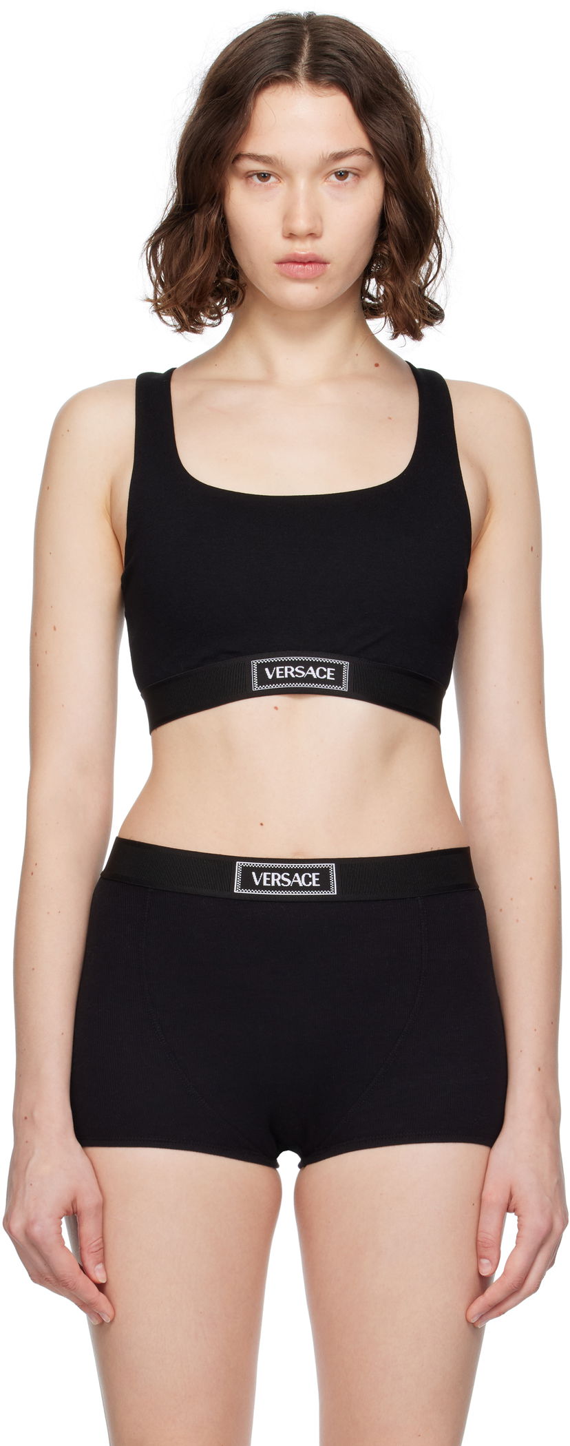 Grudnjak Versace Versace 90s Elastic Bra Crna | 1015880_1A12037