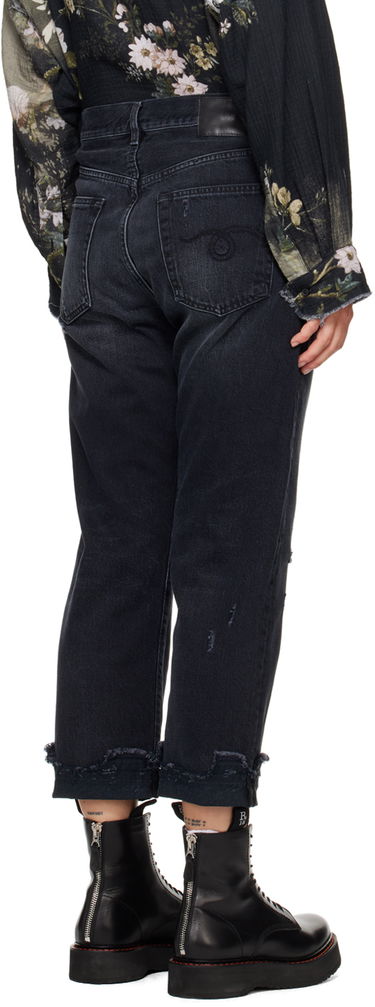Jeans R13 R13 Mid-Rise Straight Boyfriend Jeans Crna | R13W5083-394A, 2