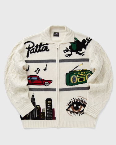 Džemper Patta Perfect Day Full-Zip Knitted Cardigan with Graphic Motifs and Cable Knit Sleeves Višebojno | POC-AW25-7010-391-0006-212, 1