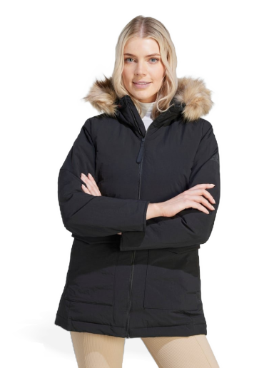 Parka adidas Originals Hooded Fur Crna | IJ8260
