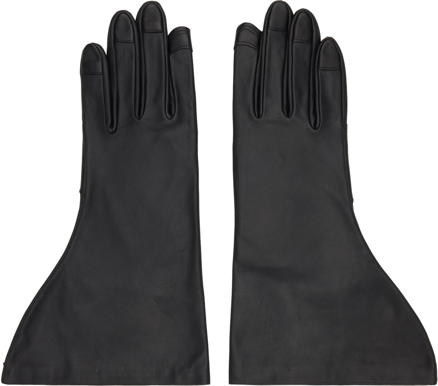 Rukavice Rick Owens Rick Owens Concordians Gleam Long Leather Gloves Crna | RR02E1452 LNV, 0