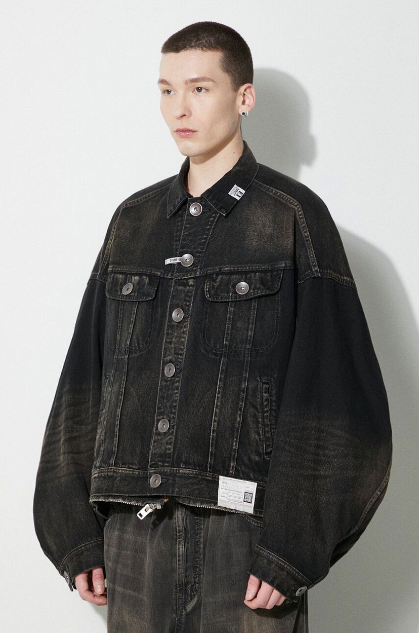 Jakna Maison MIHARA YASUHIRO Combination Denim Jacket Crna | A12BL022