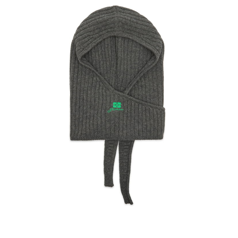Kape i šeširi GANNI Core Future Wool Knit Balaclava Siva | A6925-220