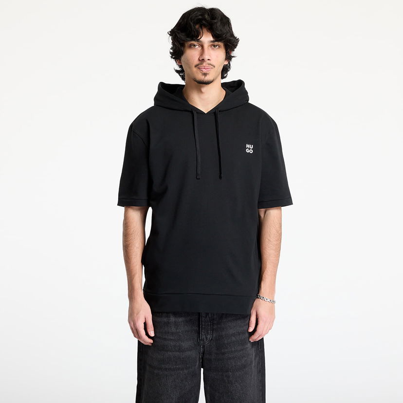 Dukserice BOSS Hugo Boss Devon Short Sleeve Hooded T-Shirt Crna | 50540164-001