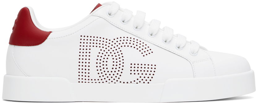 Tenisice i cipele Dolce & Gabbana Portofino Calfskin Bijela | CS2277AV066
