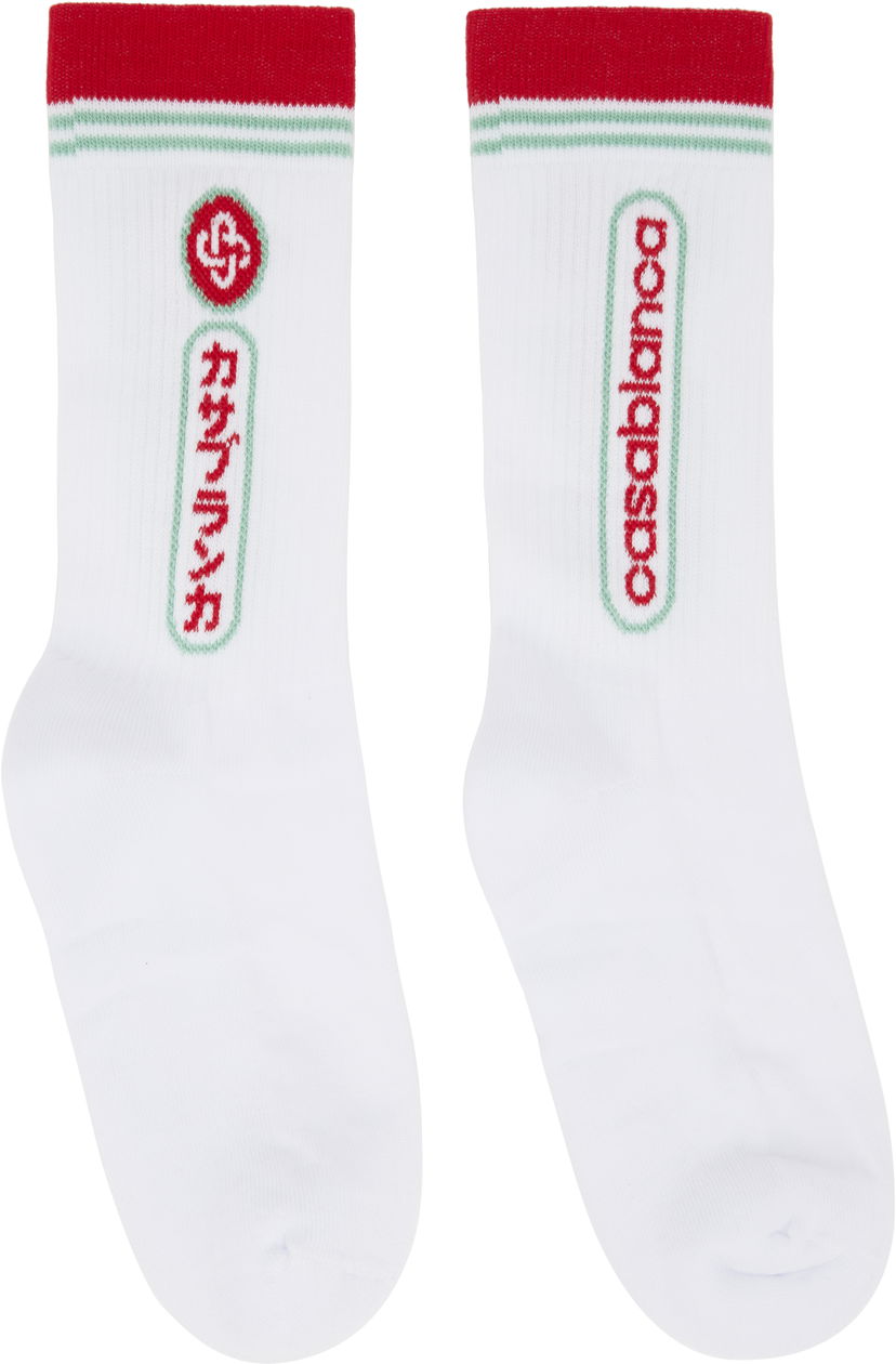 Čarape Casablanca Casablanca Fuji Dream Socks Bijela | APF25-ACC-010-01