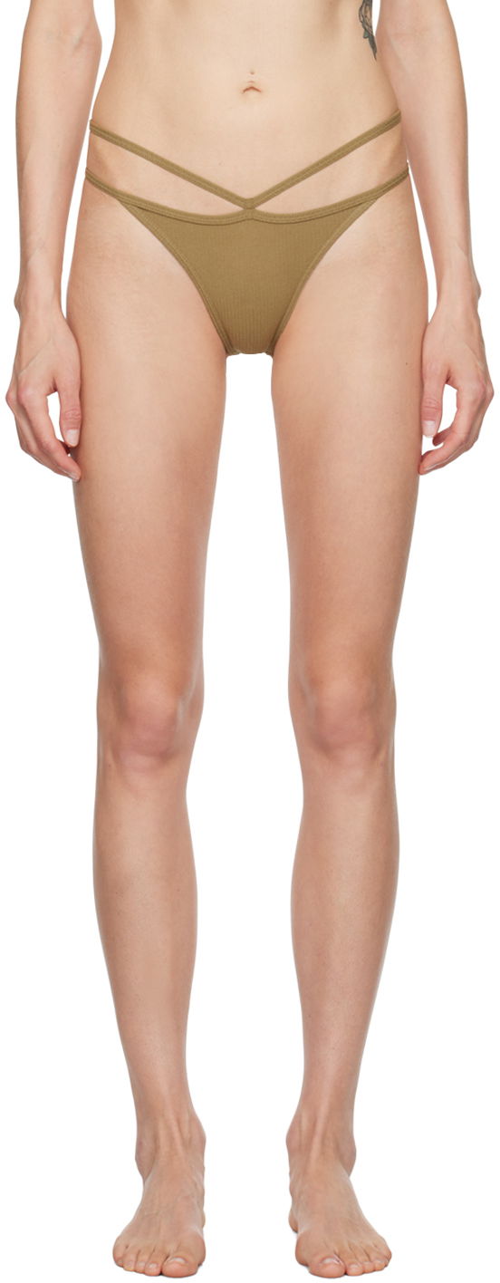 Gaćice Baserange Cross Strap Briefs Smeđa | UNNI-RB-AU24